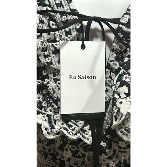 En Saison Alessandra Cotton Eyelet Midi Dress Size Small - Picture 12 of 16